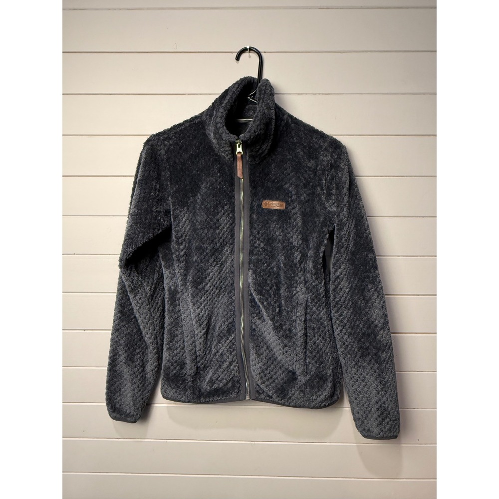 Columbia Woman's XS Fleece Full Zip Gray Jacket Gorpcore Outdoor Hiking Layer
